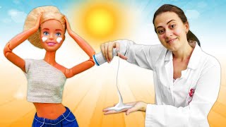 Кукла Барби на пляже - Как правильно загорать? – Видео игры для девочек с доктором Ау. Кукла Барби на пляже - Как правильно загорать? – Видео игры для девочек с доктором Ау.