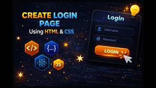 How to Make a Login Form in HTML & CSS (Responsive Design) | Step-by-Step Beginner Tutorial