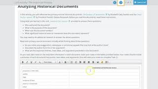 US History A - Unit 1 - UNIT ACTIVITY:   The Historical Process Review