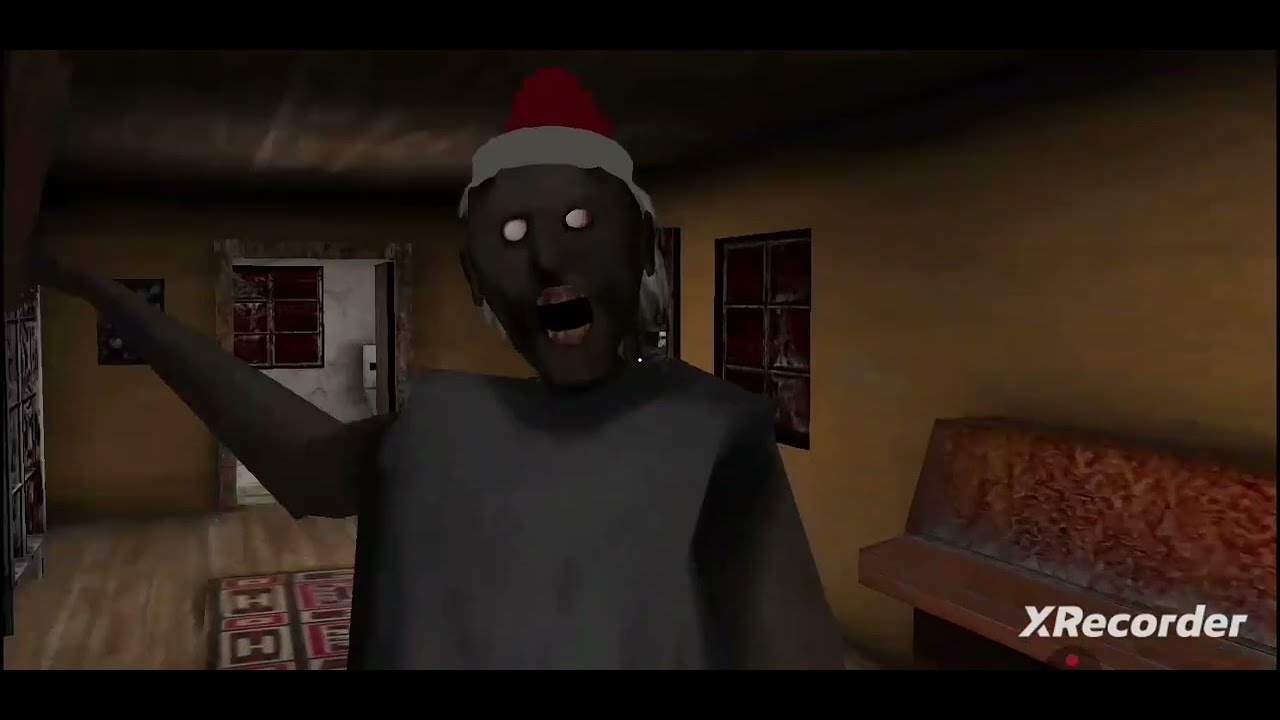 Granny chapter two in the twins Christmas hat mod atmosphere