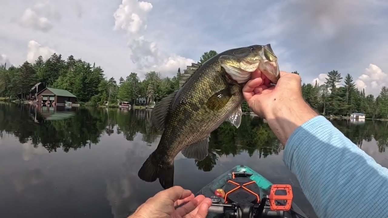 Adirondack bass fishing on 7th Lake