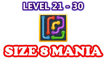 Line Puzzle: Pipe Art - Size 8 Mania Pack Level 21 - 30 - Walkthrough