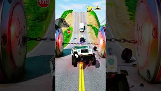 cars vs rails and train #USACrash #Trending #ViralVideo #beamngcarcrash #shorts