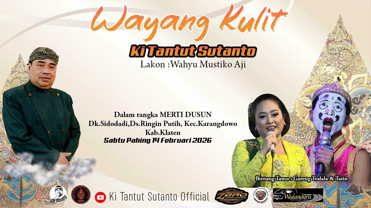 🔴Live Wayang Kulit KI. TANTUT SUTANTO  BT.Gareng Tralala&Tatin / Sidodadi RinginPutih Kr.Dowo Klaten