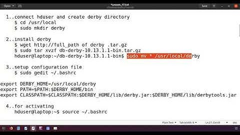 Lesson 17 Hive metastore configuration derby db