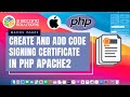 Create and add a code signing certificate apache2 php macos