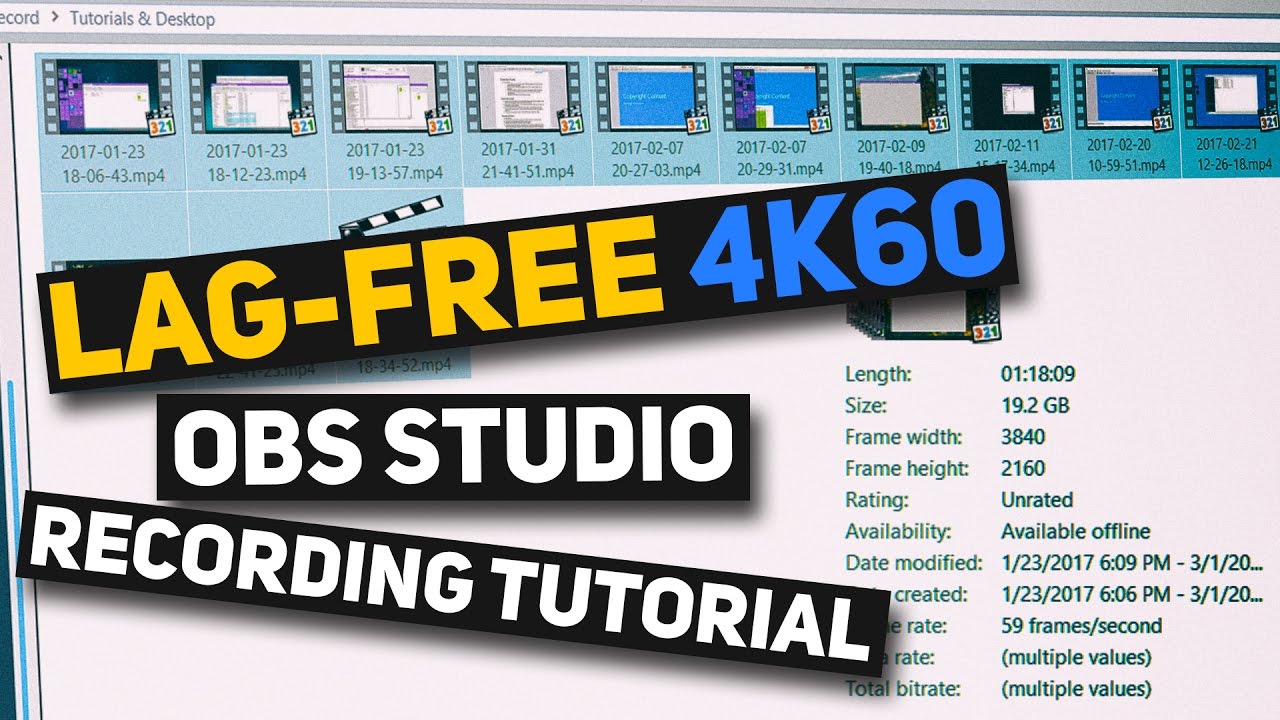 Obs Studio Tutorial How I Record Lag Free 4k 60 Fps W Nvenc Obs Studio Best Settings Setup Youtube