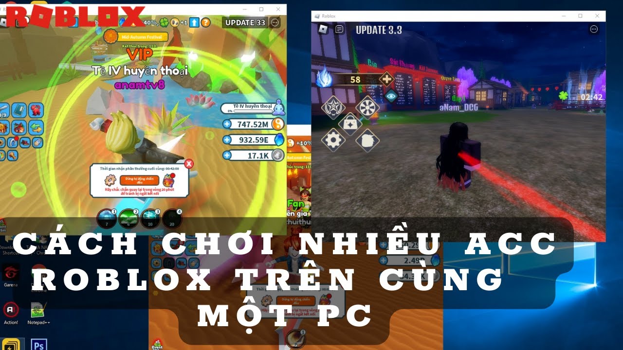 HƯỚNG DẪN CHƠI NHIỀU ACC ROBLOX TRÊN CÙNG MỘT PC VÀ PHẦN MỀM AUTO CLICK ...