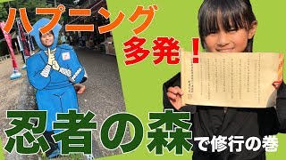 川にドボン多発【忍者の森で修行】ひなファミリークリアなるか！？