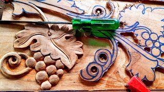 |Carving tutorial|Wood leaf work|UP wood art