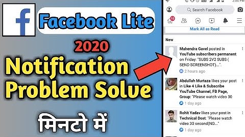 Facebook lite notification Problems|Facebook  notifications not working||SATYAM PAL|Techno S.P