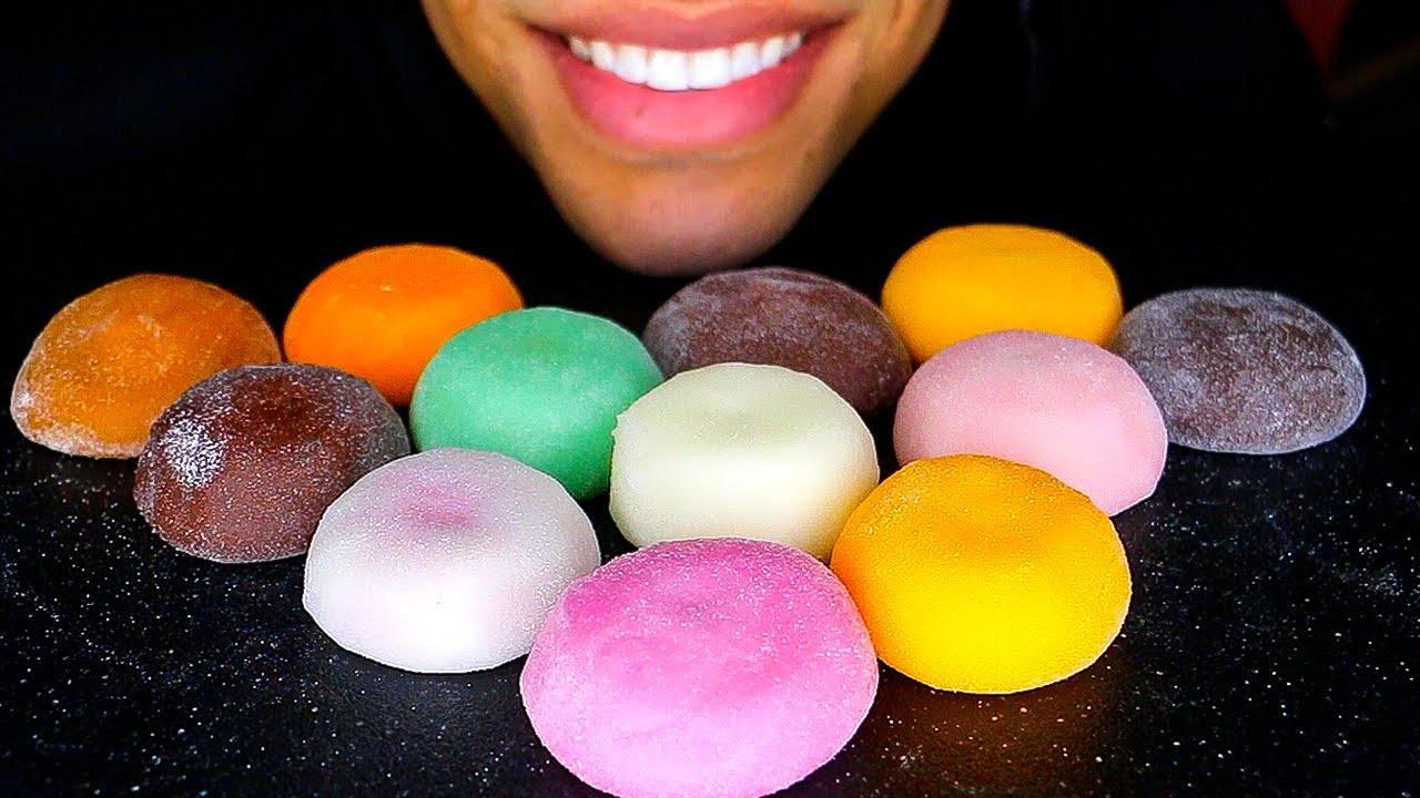 ASMR MOCHI ICE CREAM NO TALKING ASSORTED FLAVORS EATING SHOW MOUTH SOUNDS