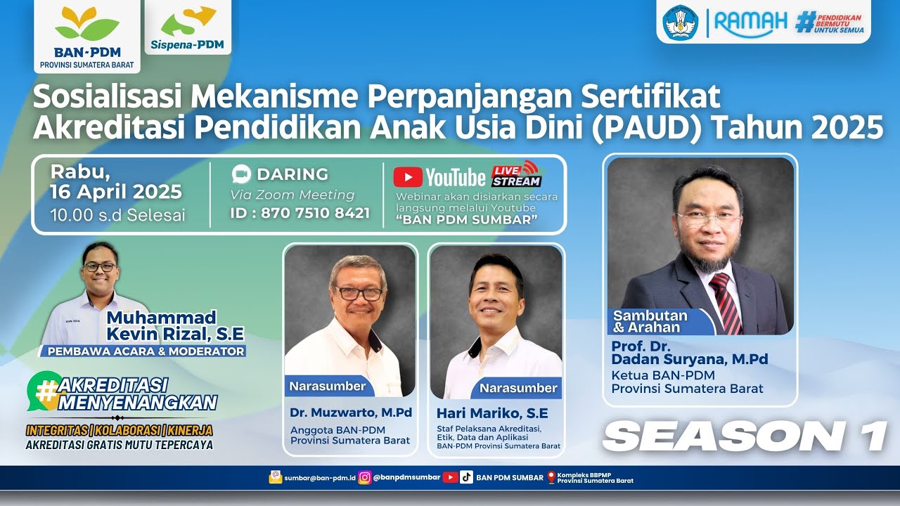 Sosialisasi Mekanisme Perpanjangan Sertifikat Akreditasi PAUD Tahun 2025