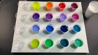 Acrylic Pouring: Going Big with Multiple Mini Freestyle Bowl Pours- Unique Fluid Art