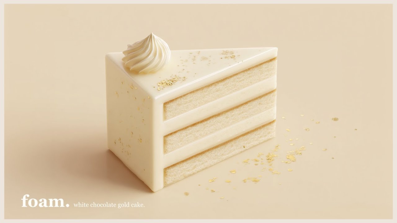 white chocolate gold cake.