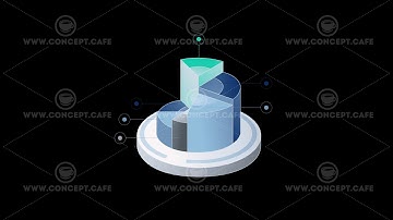 3D Infographic Element with Alpha Channel