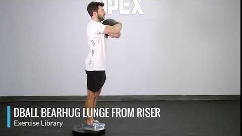 DBall Bearhug Lunge From a Riser - OPEX Exercise Library