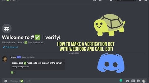 How to create a Verification bot with Webhook and Carl-bot!