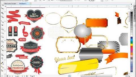 Ribbon vector free download cdr file || Ribbon badge vector || ribbon vector free download ||