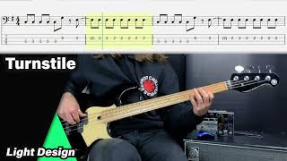 Turnstile - Light Design (bass cover with tabs) #basscover #turnstile