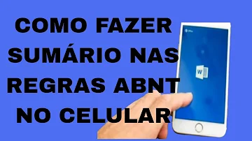 Como atualizar sumário pelo celular?