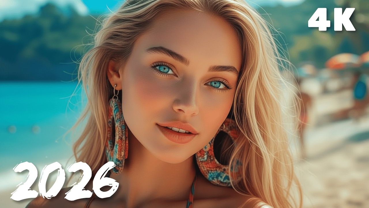 Ocean Peace Lounge 🌊 Chill Deep House Tropical Summer Background Calm 4K UHD 2026 | Blue Shore Beats