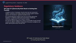 Legal & Privacy Brief - September 18, 2026