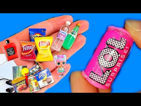 лол сюрприз омг Мини КАПСУЛА КУКЛЫ ЛОЛ/LOL ЛАЙФХАКИ ПОДЕЛКИ ИГРУШКИ! 16 DIY Miniatures for LOL Surprise