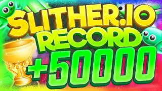 125,000K+ WORLD RECORD MASS GAMEPLAY - SLITHER.IO WORLD RECORD