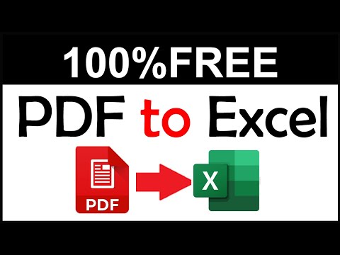 How to Convert PDF to Excel