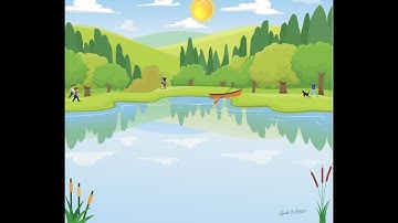 Canva  tutorial on creating a piece of art. "Lake" #canva #quicktutorial