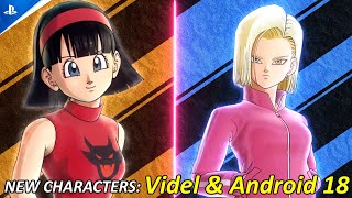 *NEW* DLC PACK 17 OFFICIAL NEW CHARACTERS REVEALED VIDEL (DB SUPER) \& ANDROID 18 (DB SUPER)