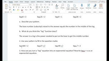Section 4.2 Video: What is a Log?