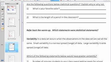 01 M6 L1   Posing Statistical Questions