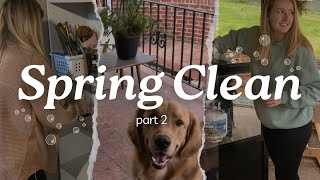 SPRING CLEANING Part 2 | declutterring/organizing basement, cleaning our porch,+reviving our plants