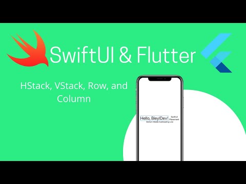 Comparing Vertical and Horizontal Stack widgets in Flutter and SwiftUI