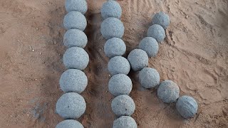 Soft Fine Sand Cement Bolls Crumble In Water /CrunchySounds/PastePlay /PGN ASMR