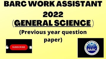 BARC work assistant previous year SOLVED question paper PART -3#barc2022 #nvs #kvs #dsssb