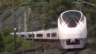 E657系特急ひたち22号　泉～植田間の大踏切を通過