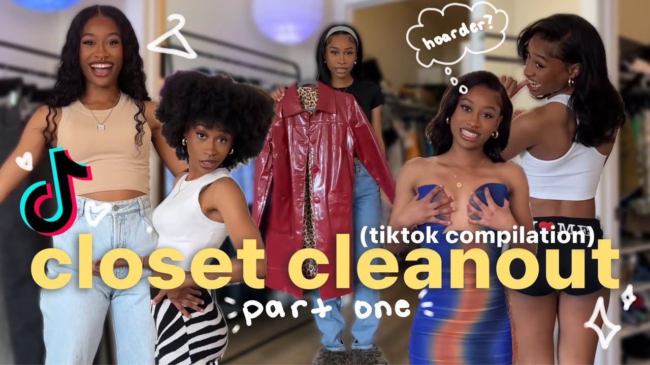 trying on almost *ALL* my clothes?! (tiktok closet clean out ...