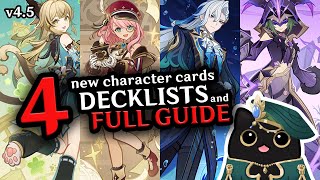 Version 4.5 - ALL 4 NEW CHARACTER CARDS full guide & decks | Genshin Impact TCG