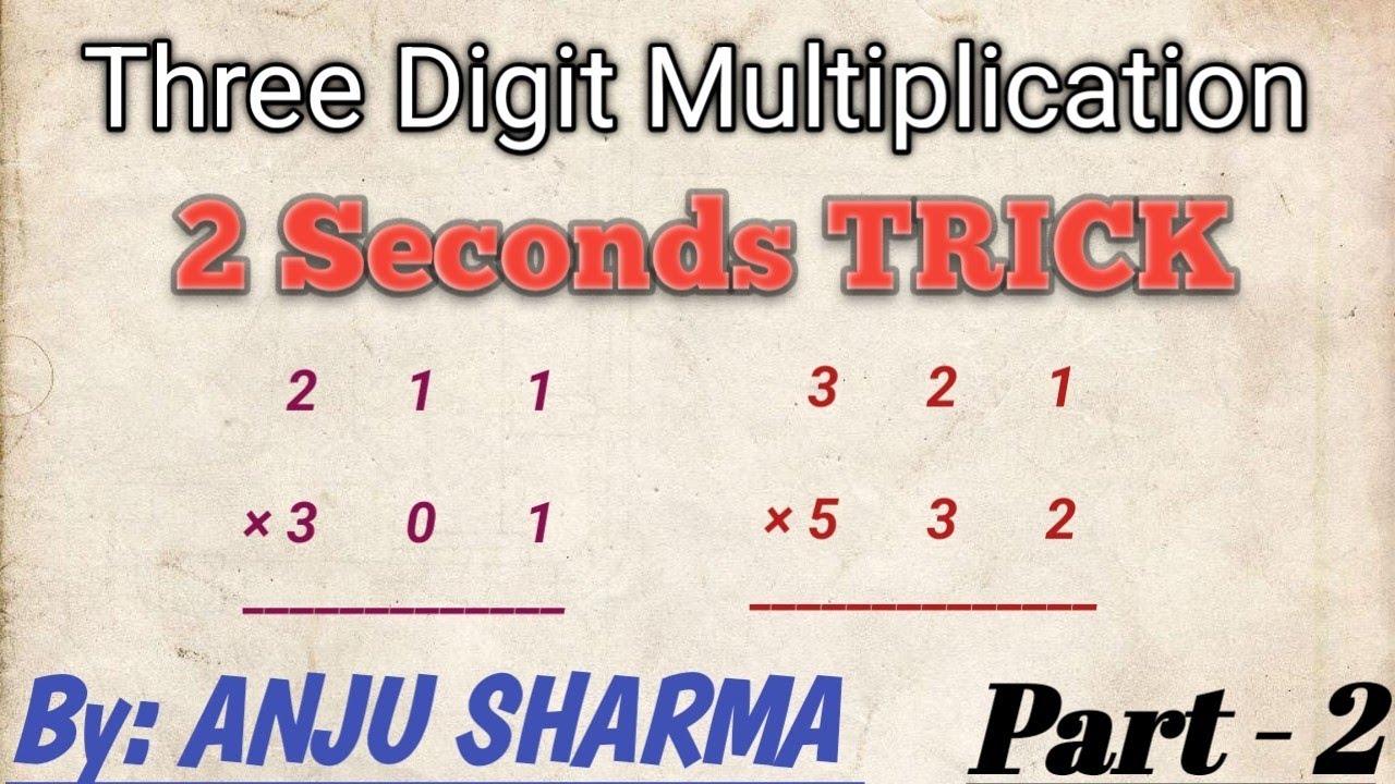 Math || 3-Digit Multiplication || 5 Seconds TRICK | Fast Calculations ...