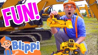PLAY and LEARN Construction Vehicles with Blippi! | Children Toys | Educational Videos For Kids