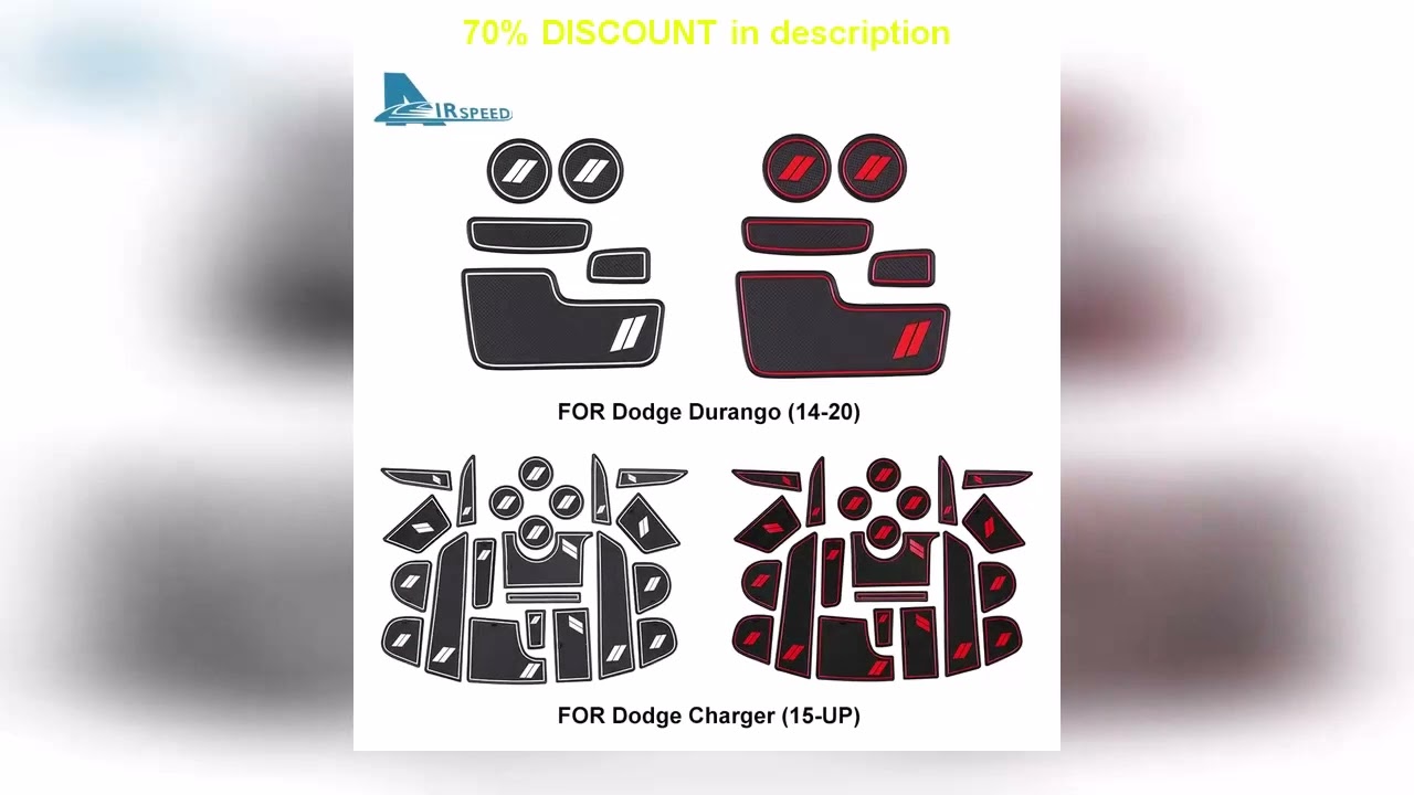A must-have product! Anti-Slip Cup Holder Mat for Dodge Durango 2014-2020 For Charger 2015-2023 Wa