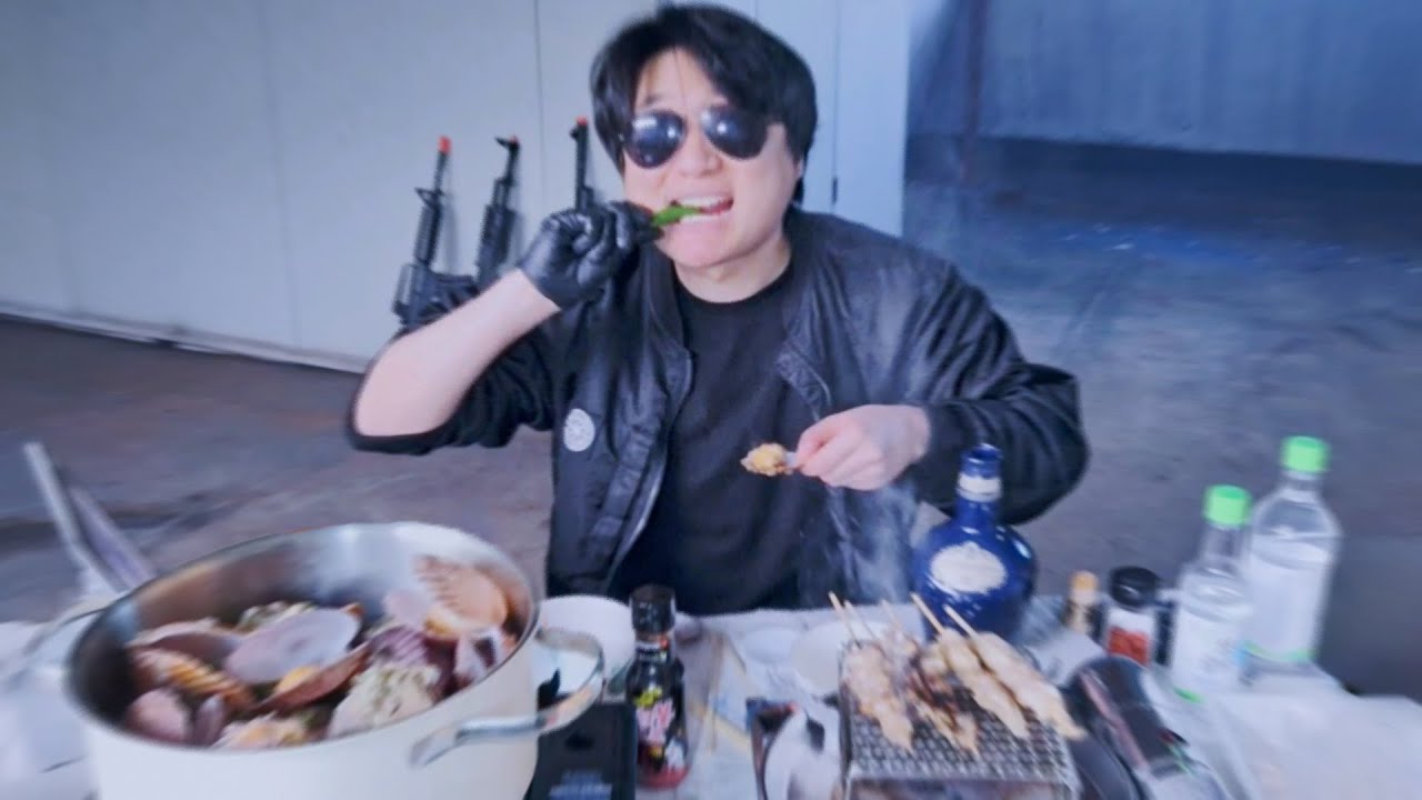 가리비 술찜에 중독된 사람