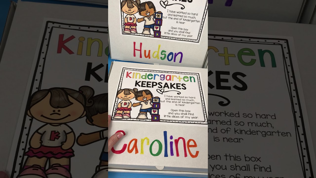 FREE Kindergarten Keepsake boxes - YouTube