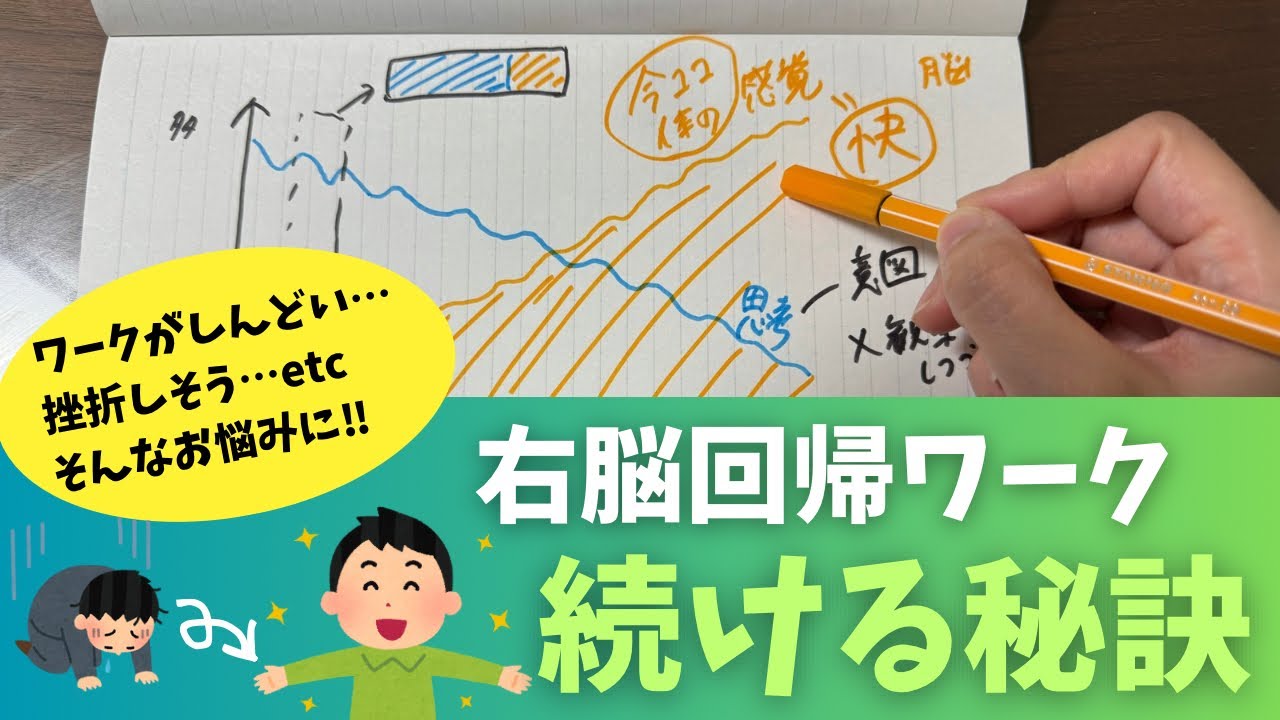 【有料級✨】右脳回帰ワークを「続ける」大事なポイント徹底解説！