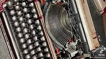 The Hemingway “bleeding” custom art piece is done! Olympia SM3 Typewriter