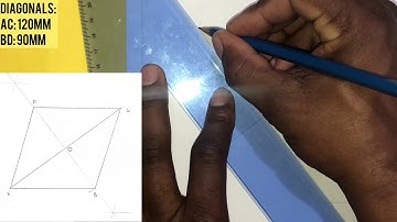 How to construct a RHOMBUS given the length of the DIAGONALS