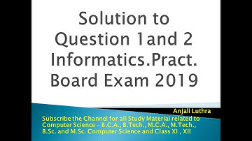 Detailed Paper Discussion or I.P. Class XII Board Exam Q 1 and Q 2